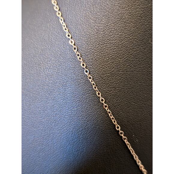 Vintage Silver Tone CZ Solitaire 18" Necklace - Picture 4 of 7